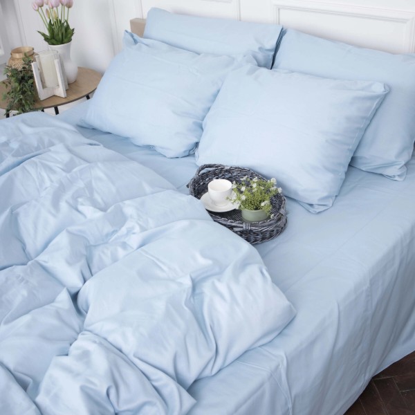 Фото - Комплект постільної білизни MirSon 175x210 см Royal Soft 0842 Light Blue (2200008069179)